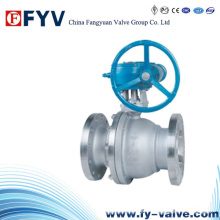 API Worm Gear Flanged Floating Ball Valve